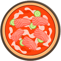 Pizza smoked salmon